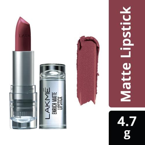 Lakme Enrich Matte Lipstick, Shade RM10, 4.7g