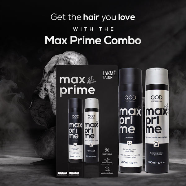 D・Cosmetics QOD Max Prime Shampoo and Mask 300ml*2 – Lakme Salon